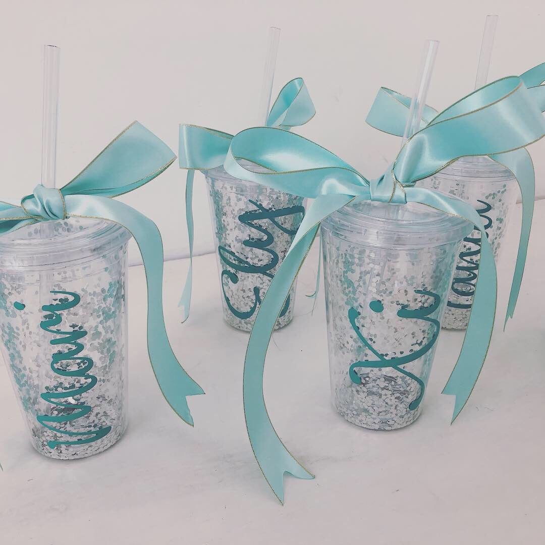 Vasos con glitter