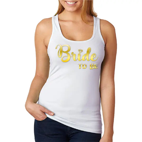 Tank top Bride to be con anillo Almost Queens | Despedidas de solteras