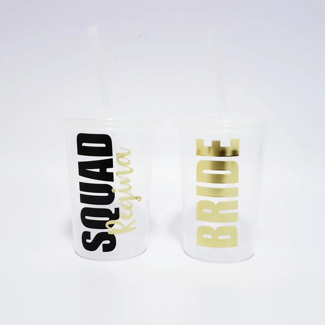 Vaso sencillo con popote