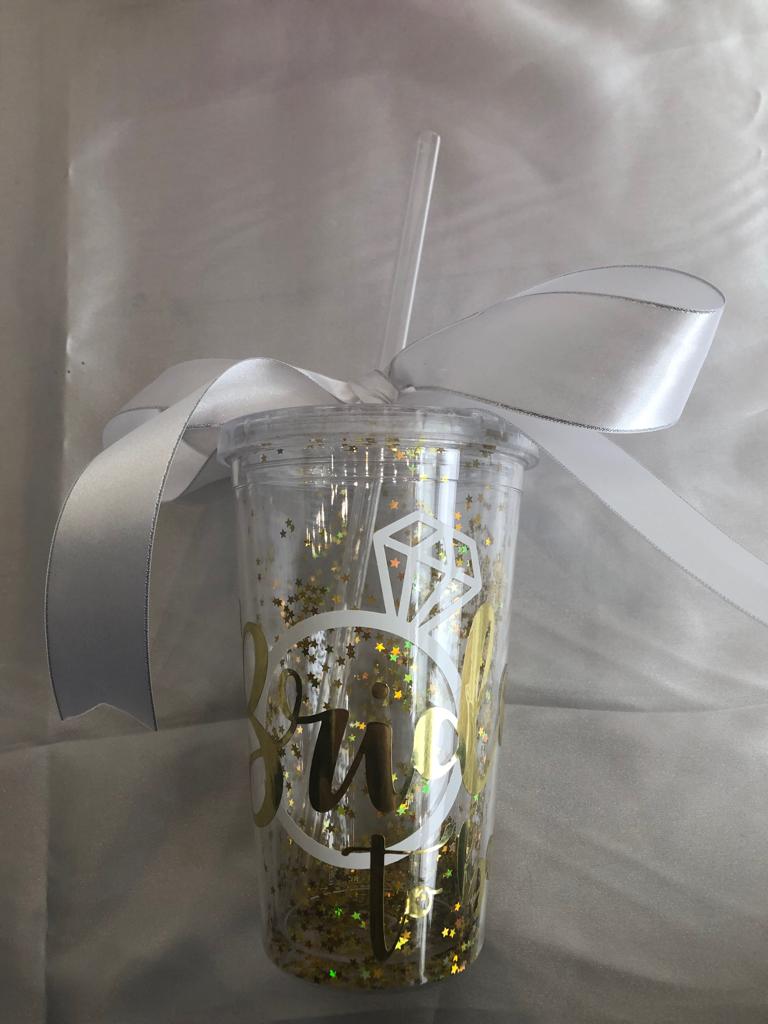 Vasos con glitter