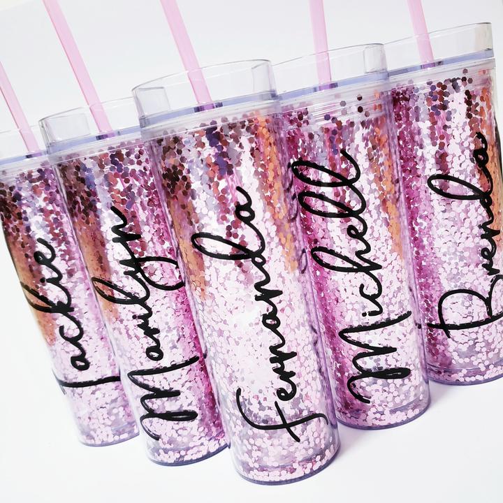 Vaso grande con glitter