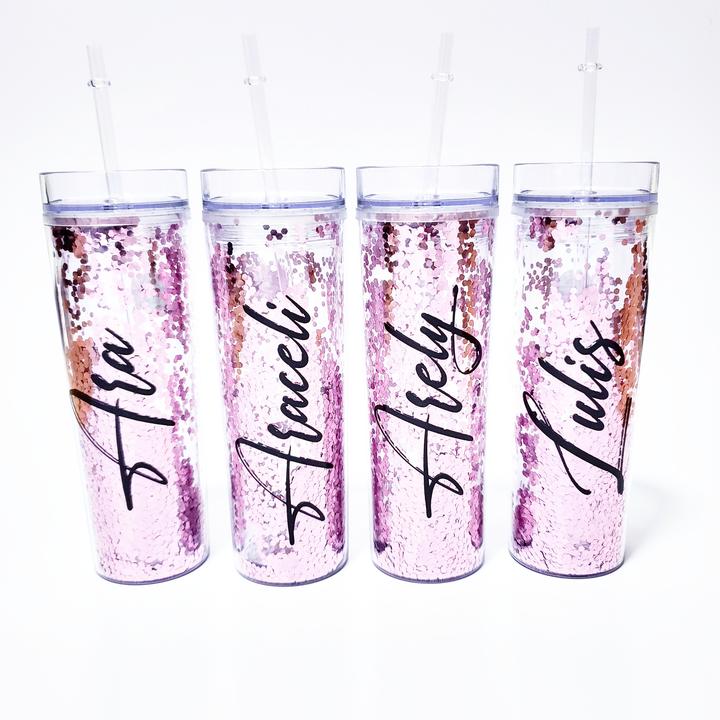 Vaso grande con glitter