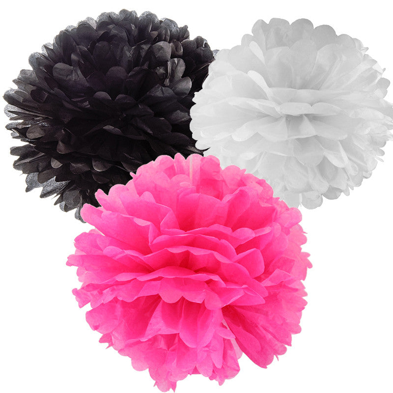 Pompones de papel de china