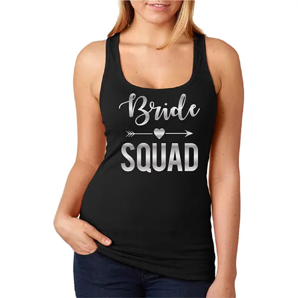 Tank top Amigas Bride Squad con corazon Almost Queens | Despedidas de solteras