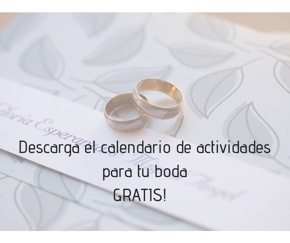Calendario para tu boda gratis