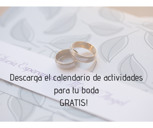 Calendario para tu boda gratis