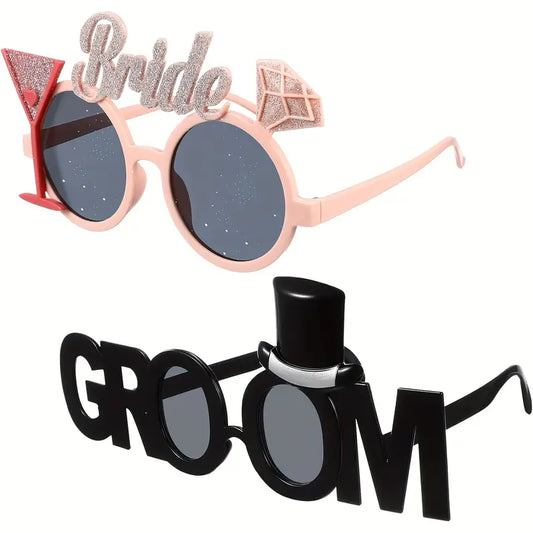 Lentes Divertidos Bride & Groom – Accesorios para Bodas y Despedidas