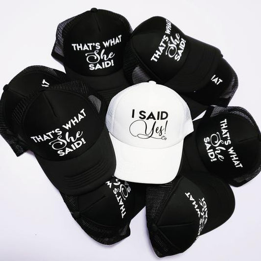 Gorras Blanco y Negro Despedida de Soltera