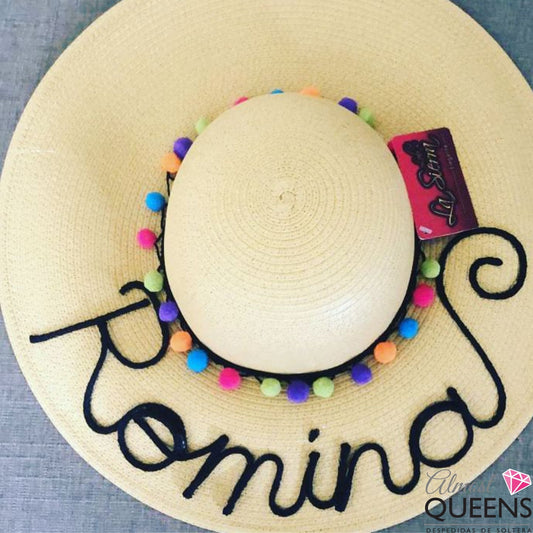 Sombrero para playa con Bolitas