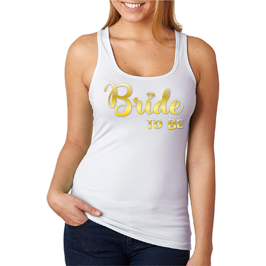 Tank top Bride to be con anillo