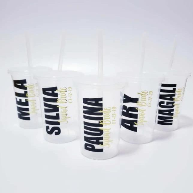 Vaso sencillo con popote