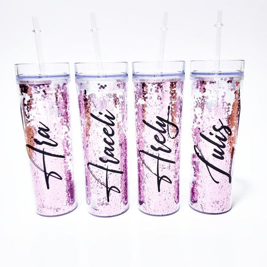 Vaso grande con glitter