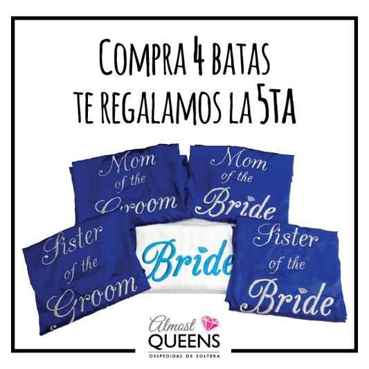 ¡4 batas bordadas y 1 de regalo!